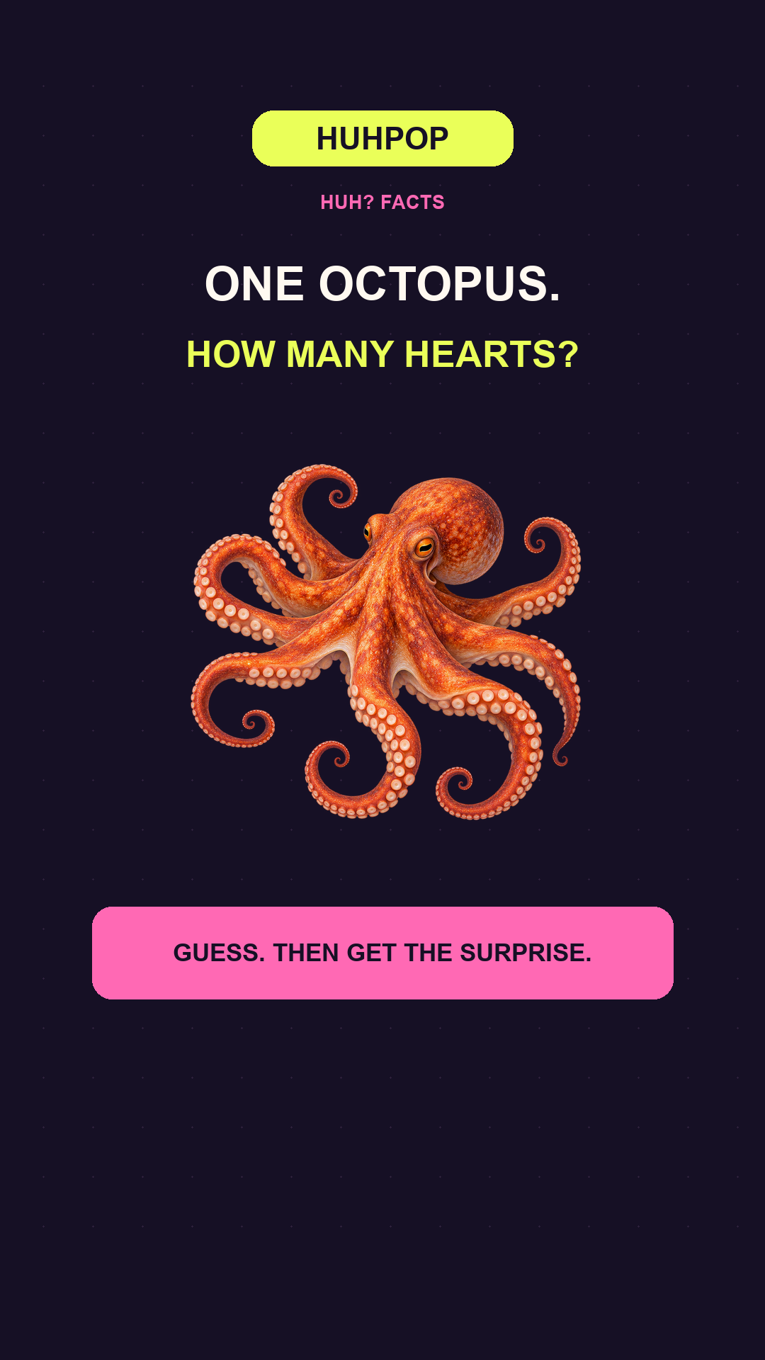HuhPop Short 35 cover: The octopus heart puzzle