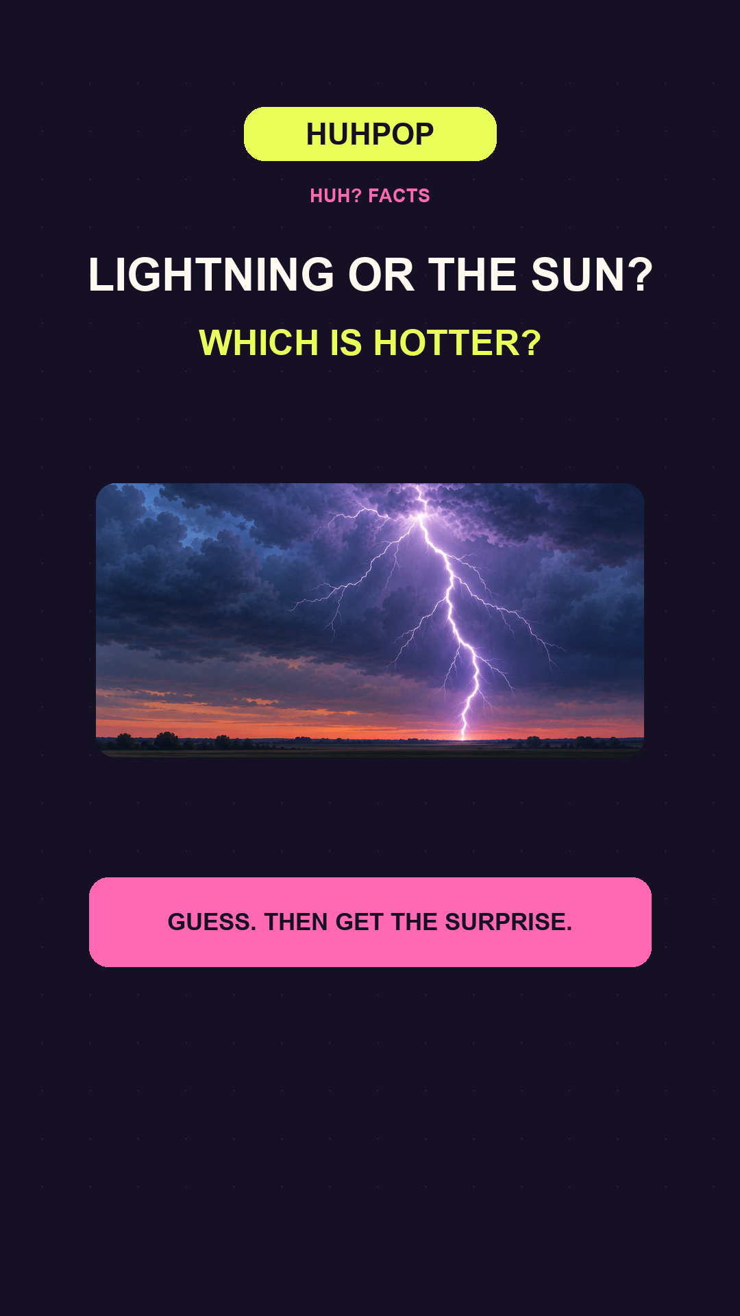 HuhPop Short 38 cover: Lightning or the Sun?